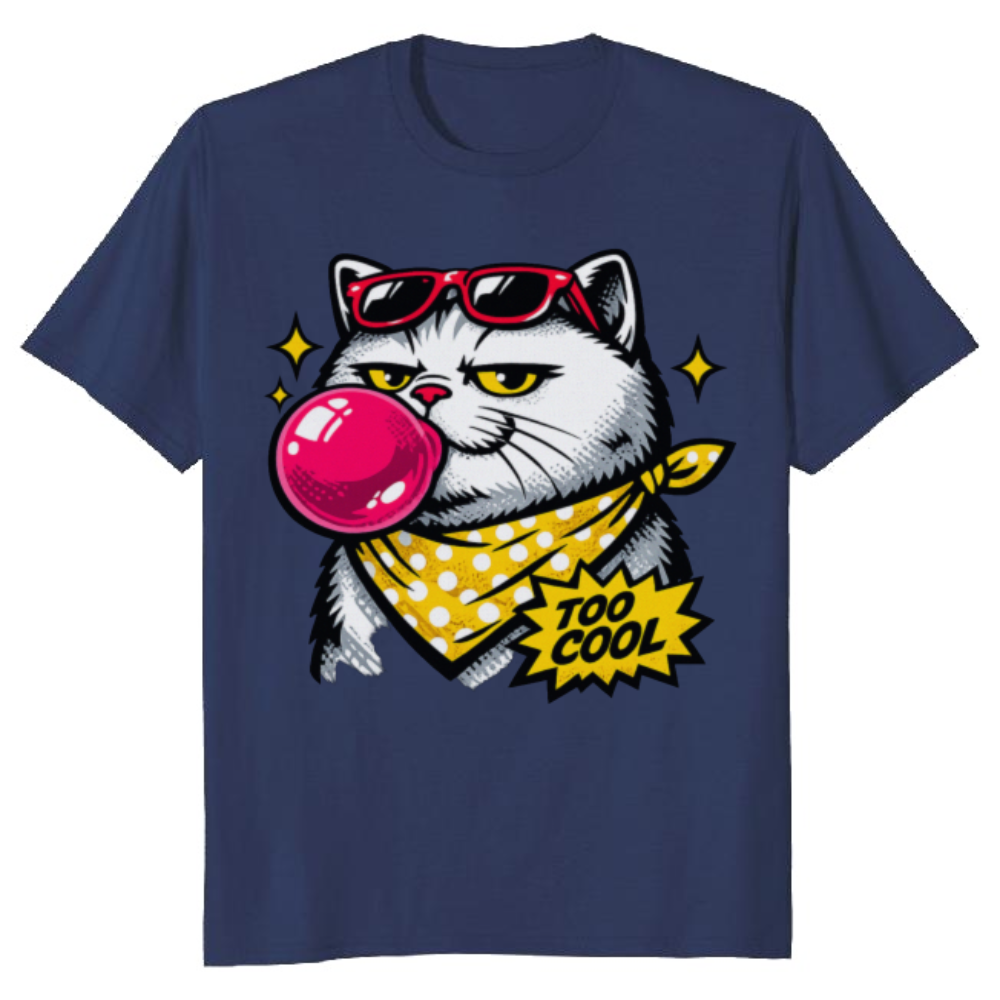 Smug British Shorthair Pop Art Cat Tee Cool Gifts for Men Women Boy Kids T-Shirt