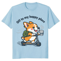 Wholesome Corgi Scooter Coffee T-Shirt Commuter Dog Graphic Cute Gifts for Men Women Boy Kids T-Shirt