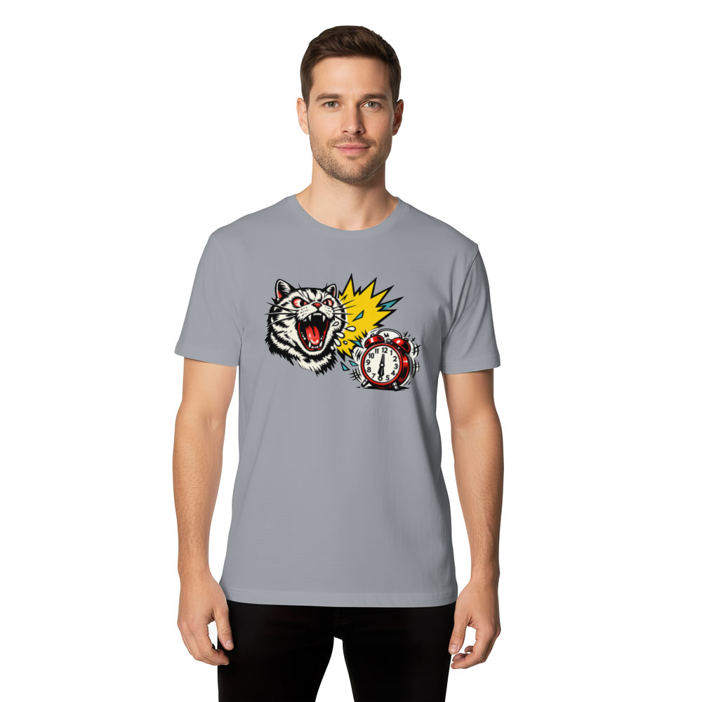 Pop Art Screaming British Shorthair Cat Graphic Tee Funny Gifts for Men Women Boy Kids T-Shirt
