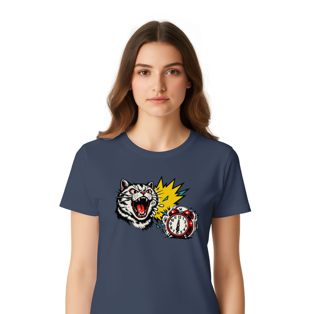 Pop Art Screaming British Shorthair Cat Graphic Tee Funny Gifts for Men Women Boy Kids T-Shirt