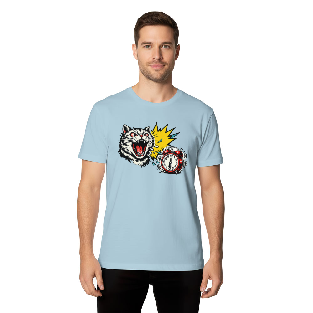 Pop Art Screaming British Shorthair Cat Graphic Tee Funny Gifts for Men Women Boy Kids T-Shirt