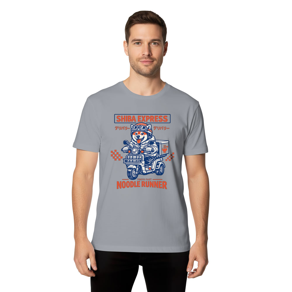Ink5pire Threads Shiba Express Vintage Scooter Shiba Inu Graphic Tee Retro Gifts for Men Women Boy Kids T-Shirt