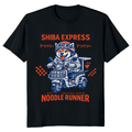 Ink5pire Threads Shiba Express Vintage Scooter Shiba Inu Graphic Tee Retro Gifts for Men Women Boy Kids T-Shirt