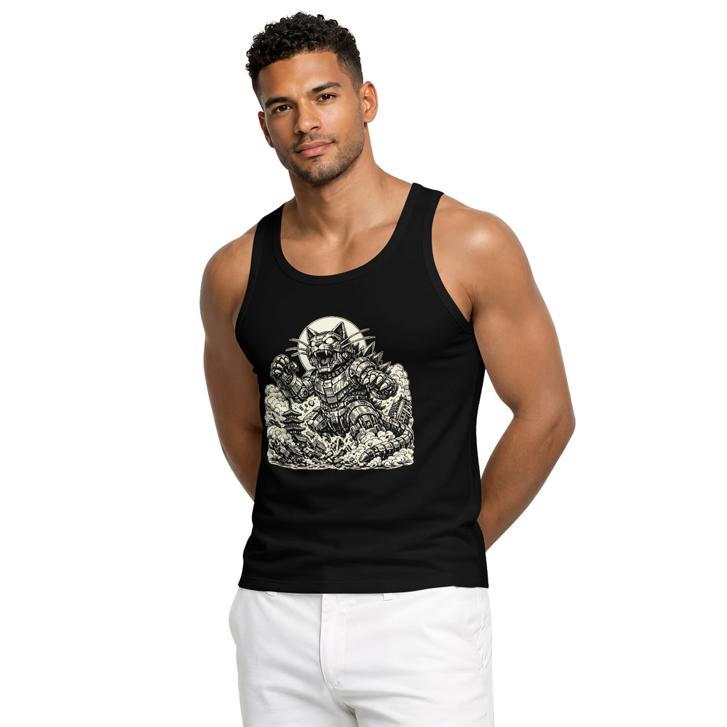 Inspira Paws Retro Futuristic Cat Sleeveless Tank Top