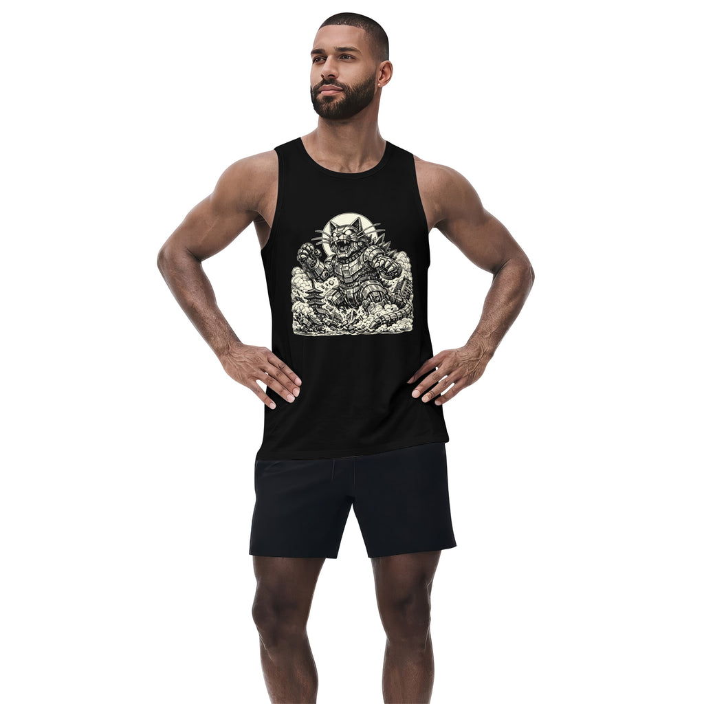 Inspira Paws Retro Futuristic Cat Sleeveless Tank Top