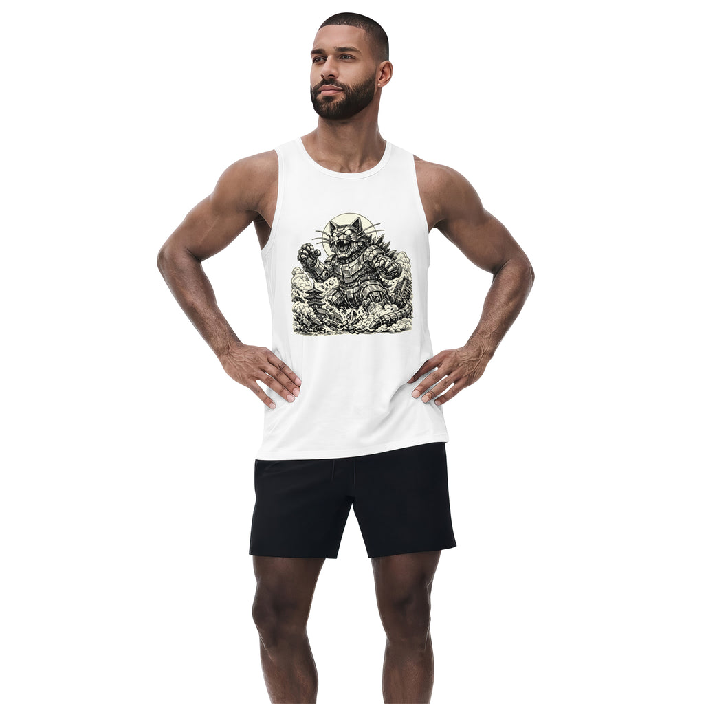 Inspira Paws Retro Futuristic Cat Sleeveless Tank Top