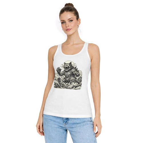 Inspira Paws Retro Futuristic Cat Sleeveless Tank Top