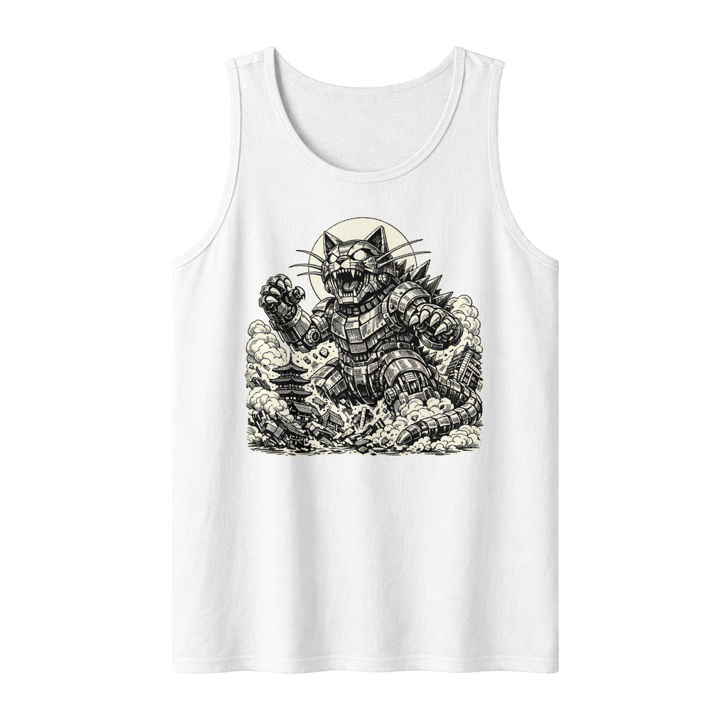 Inspira Paws Retro Futuristic Cat Sleeveless Tank Top